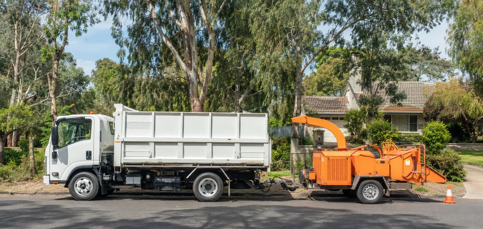 Crown Tree Removal truck and wood chipper